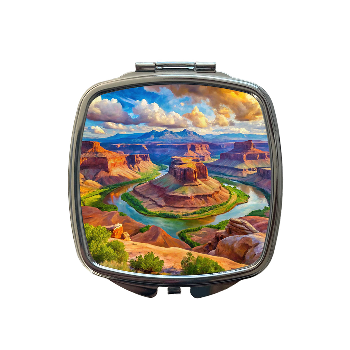 Canyonlands National Park Utah Watercolor Style Small Travel Purse Handbag Pocket Makeup Compact Mirror