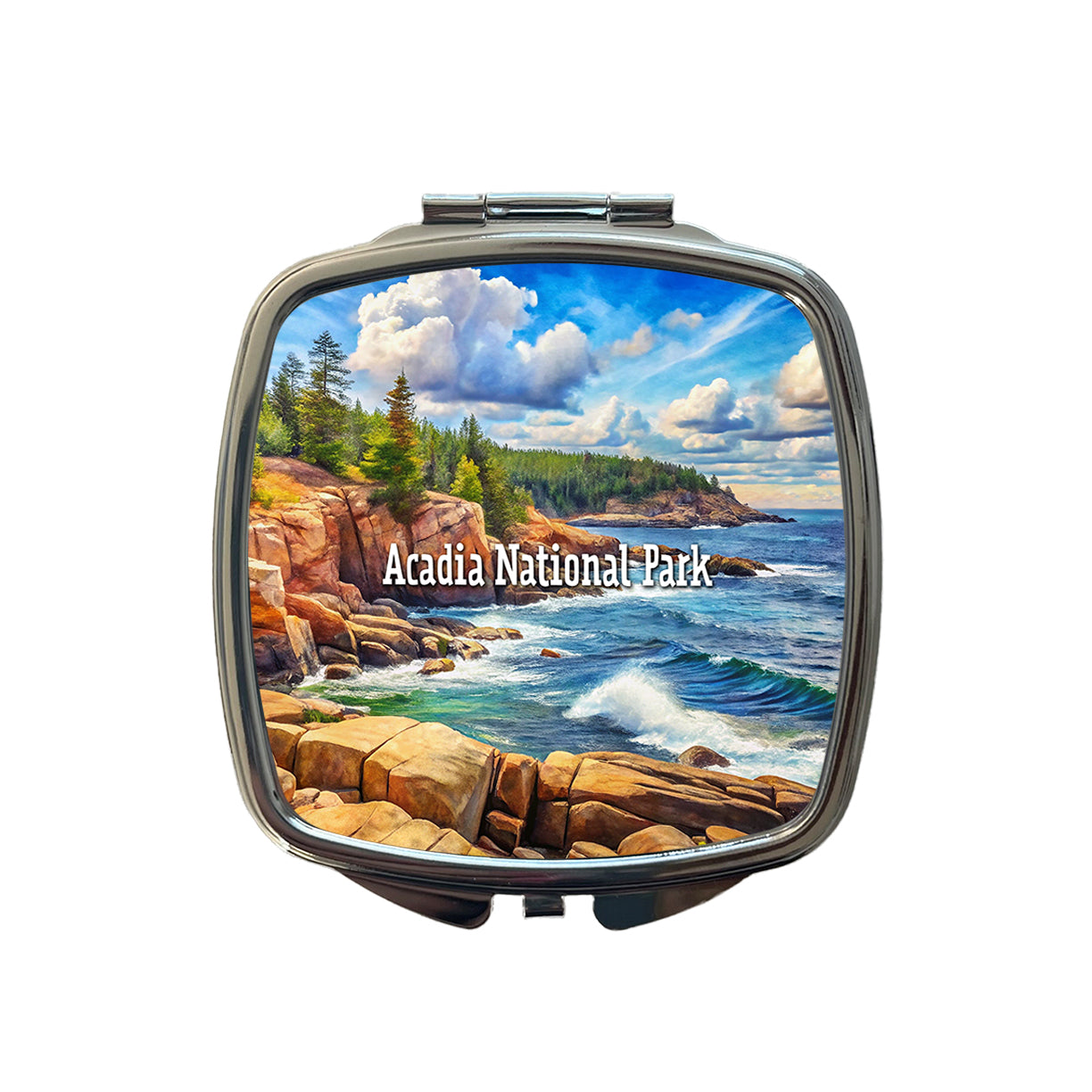 Acadia National Park Maine Small Travel Purse Handbag Pocket Makeup Compact Mirror