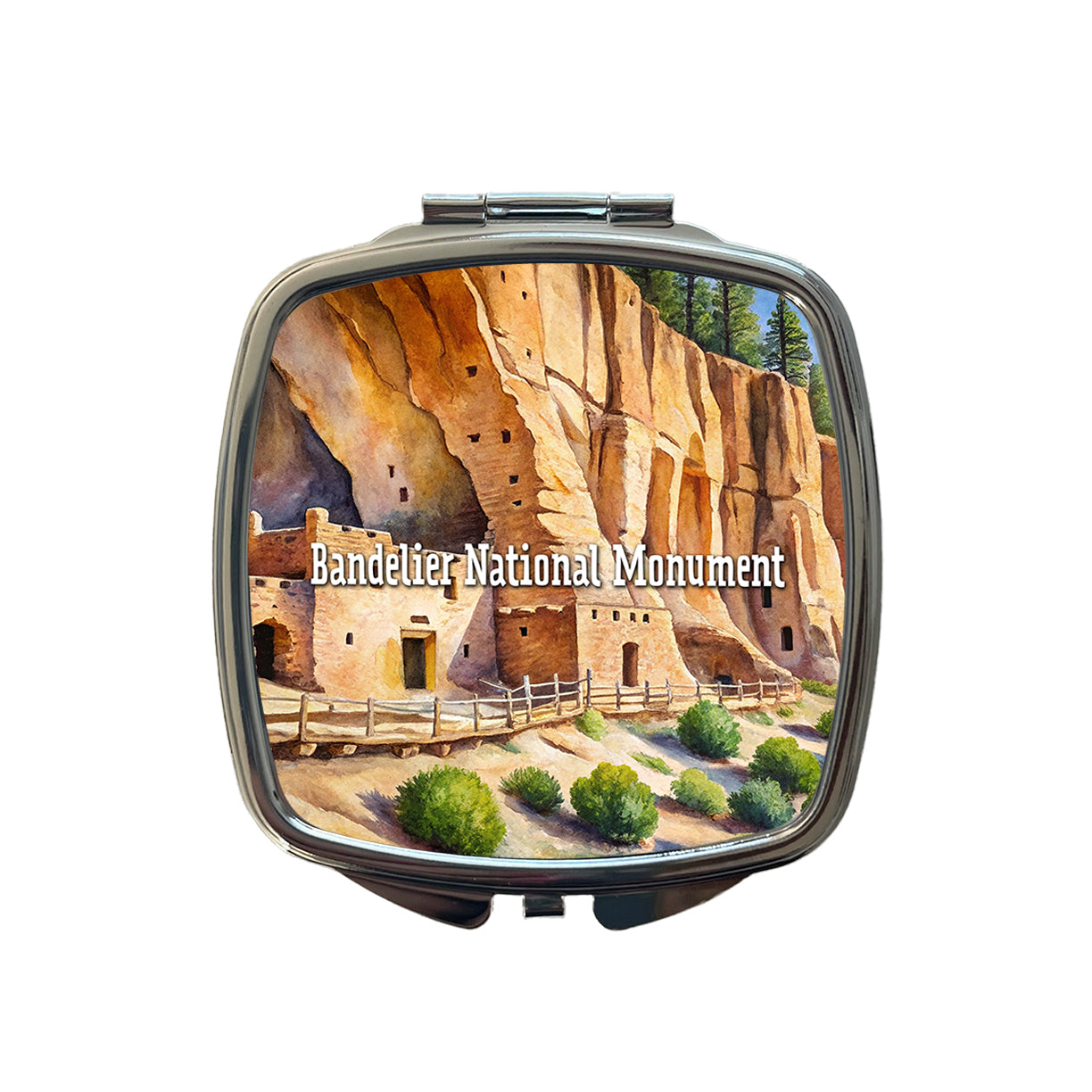 Bandelier National Monument New Mexico Small Travel Purse Handbag Pocket Makeup Compact Mirror