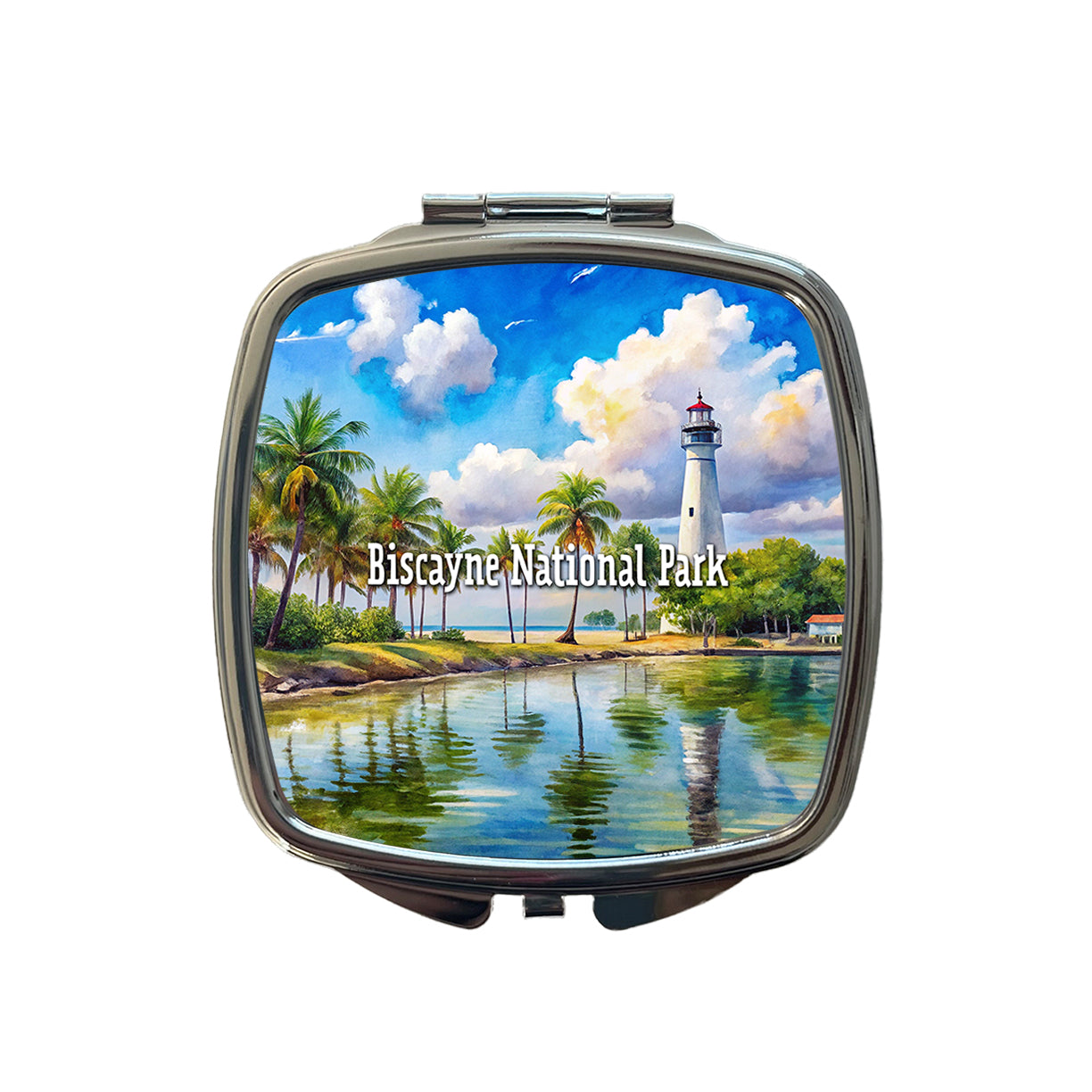 Biscayne National Park Florida Small Travel Purse Handbag Pocket Makeup Compact Mirror