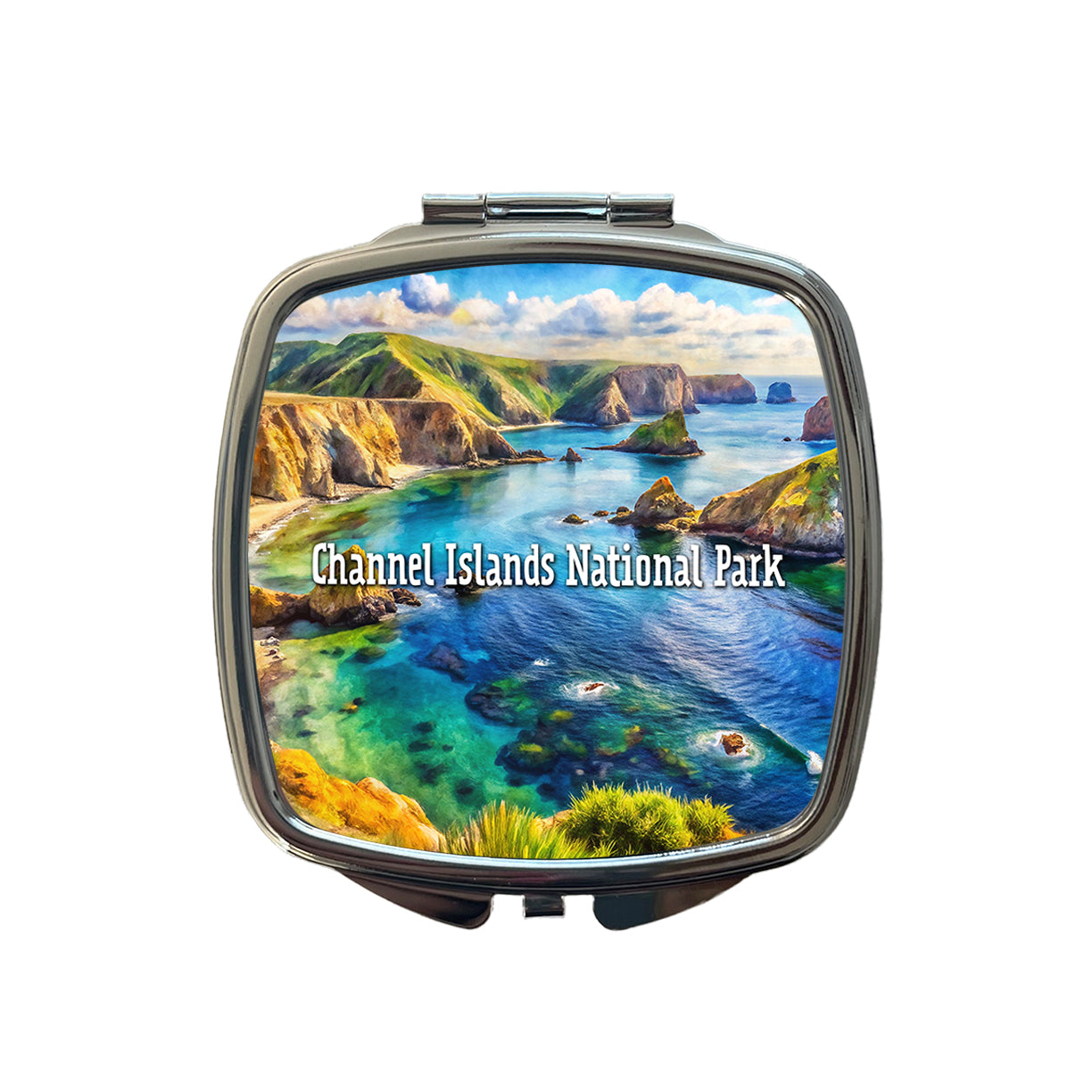 Channel Islands National Park California Small Travel Purse Handbag Pocket Makeup Compact Mirror