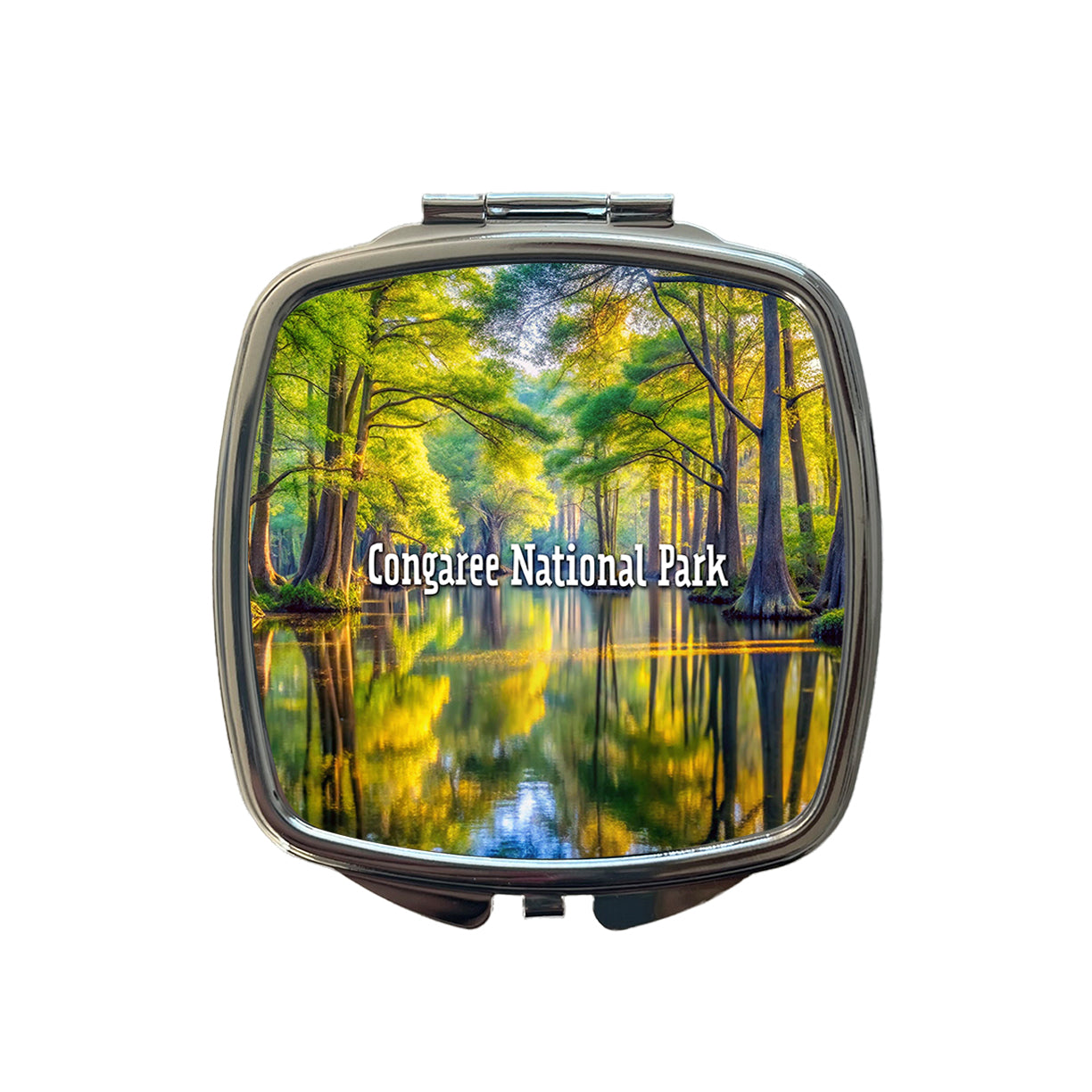 Congaree National Park South Carolina Small Travel Purse Handbag Pocket Makeup Compact Mirror