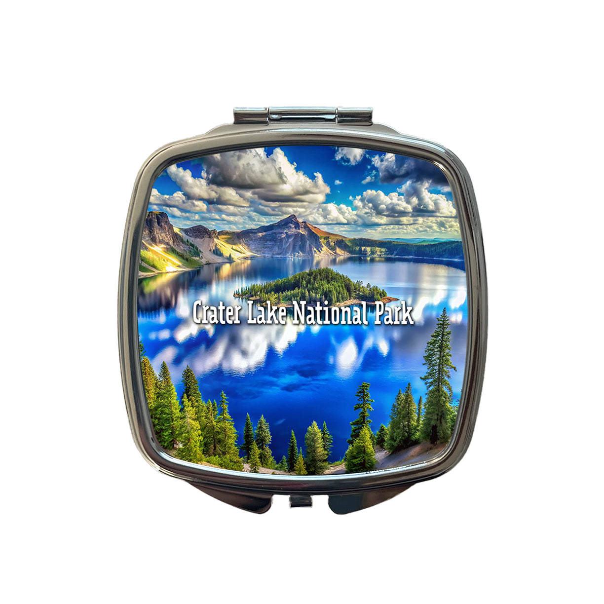 Crater Lake National Park Oregon Small Travel Purse Handbag Pocket Makeup Compact Mirror