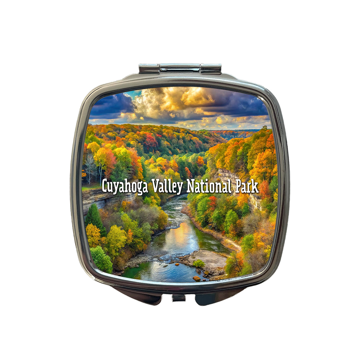 Cuyahoga Valley National Park Ohio Small Travel Purse Handbag Pocket Makeup Compact Mirror
