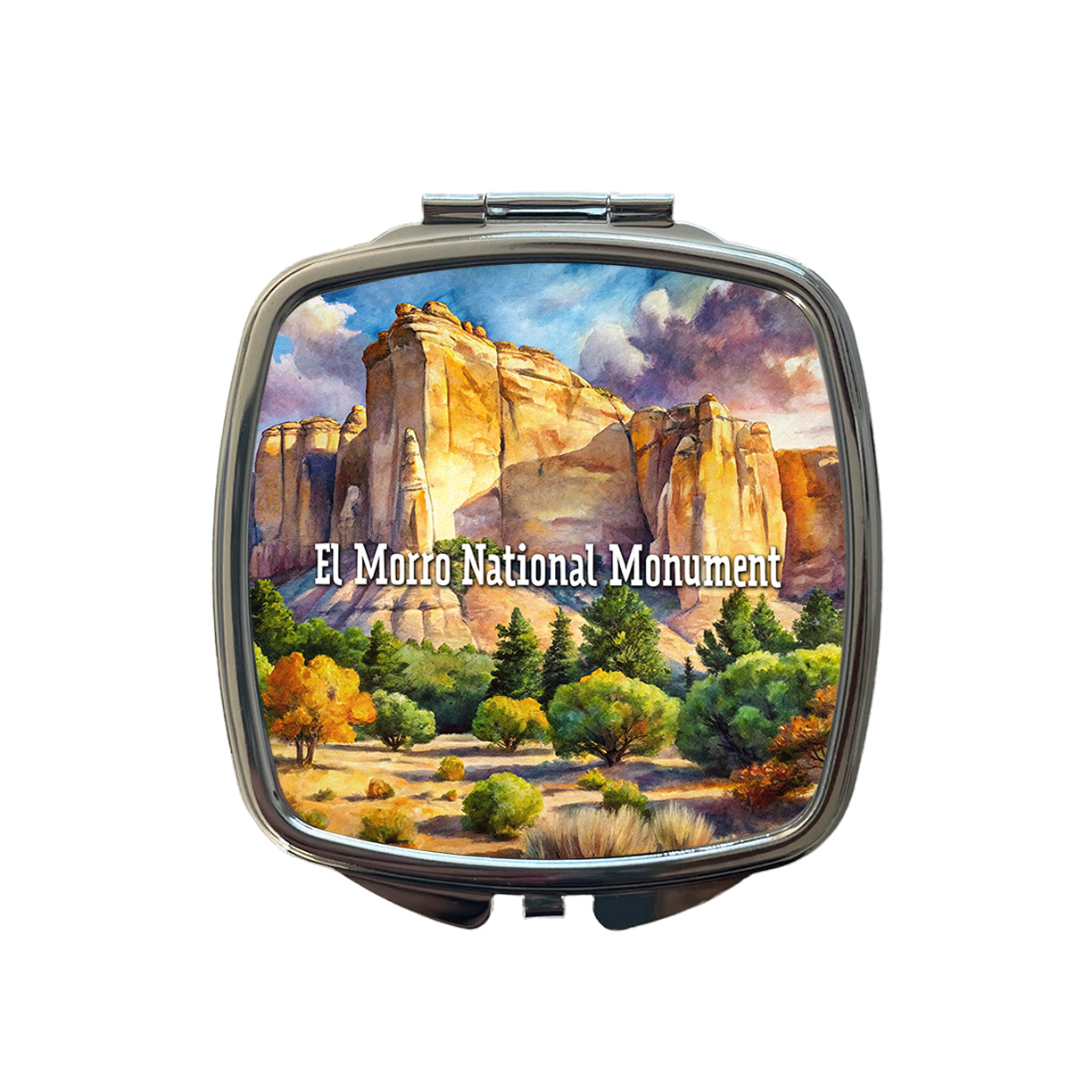 El Morro National Monument New Mexico Small Travel Purse Handbag Pocket Makeup Compact Mirror