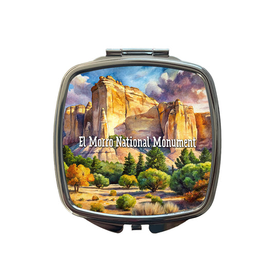 El Morro National Monument New Mexico Small Travel Purse Handbag Pocket Makeup Compact Mirror