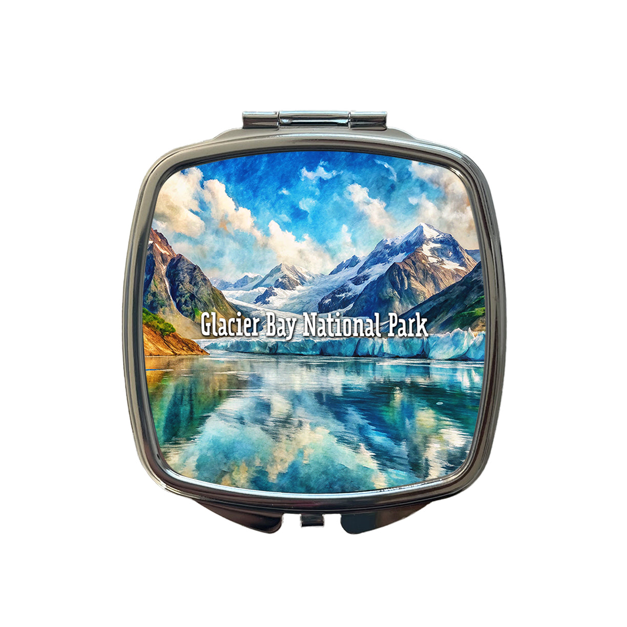 Glacier Bay National Park Alaska Small Travel Purse Handbag Pocket Makeup Compact Mirror