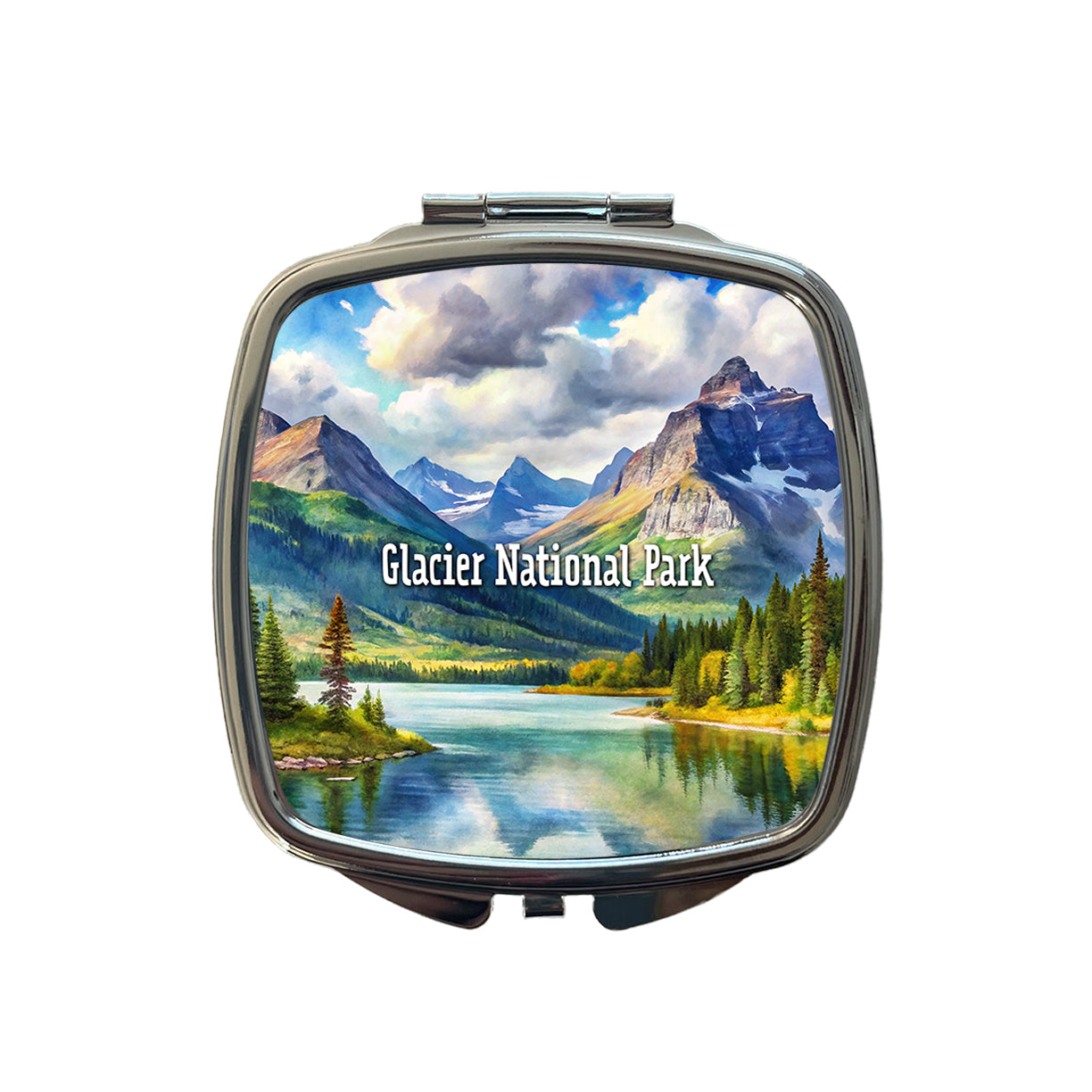 Glacier National Park Montana Small Travel Purse Handbag Pocket Makeup Compact Mirror