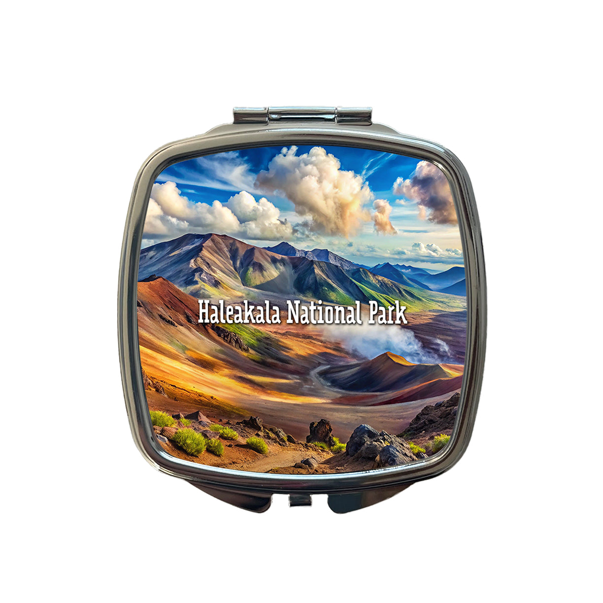 Haleakala National Park Hawaii Small Travel Purse Handbag Pocket Makeup Compact Mirror