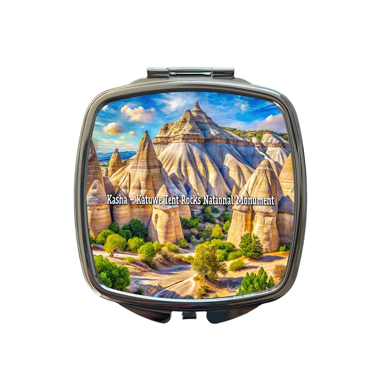 Kasha - Katuwe Tent Rocks National Monument New Mexico Small Travel Purse Handbag Pocket Makeup Compact Mirror