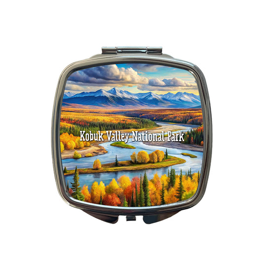 Kobuk Valley National Park Alaska Small Travel Purse Handbag Pocket Makeup Compact Mirror