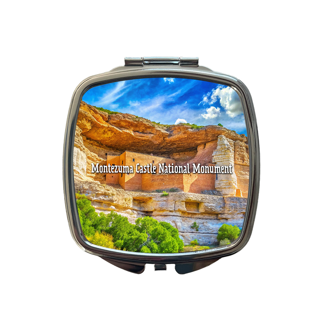 Montezuma Castle National Monument Arizona Small Travel Purse Handbag Pocket Makeup Compact Mirror