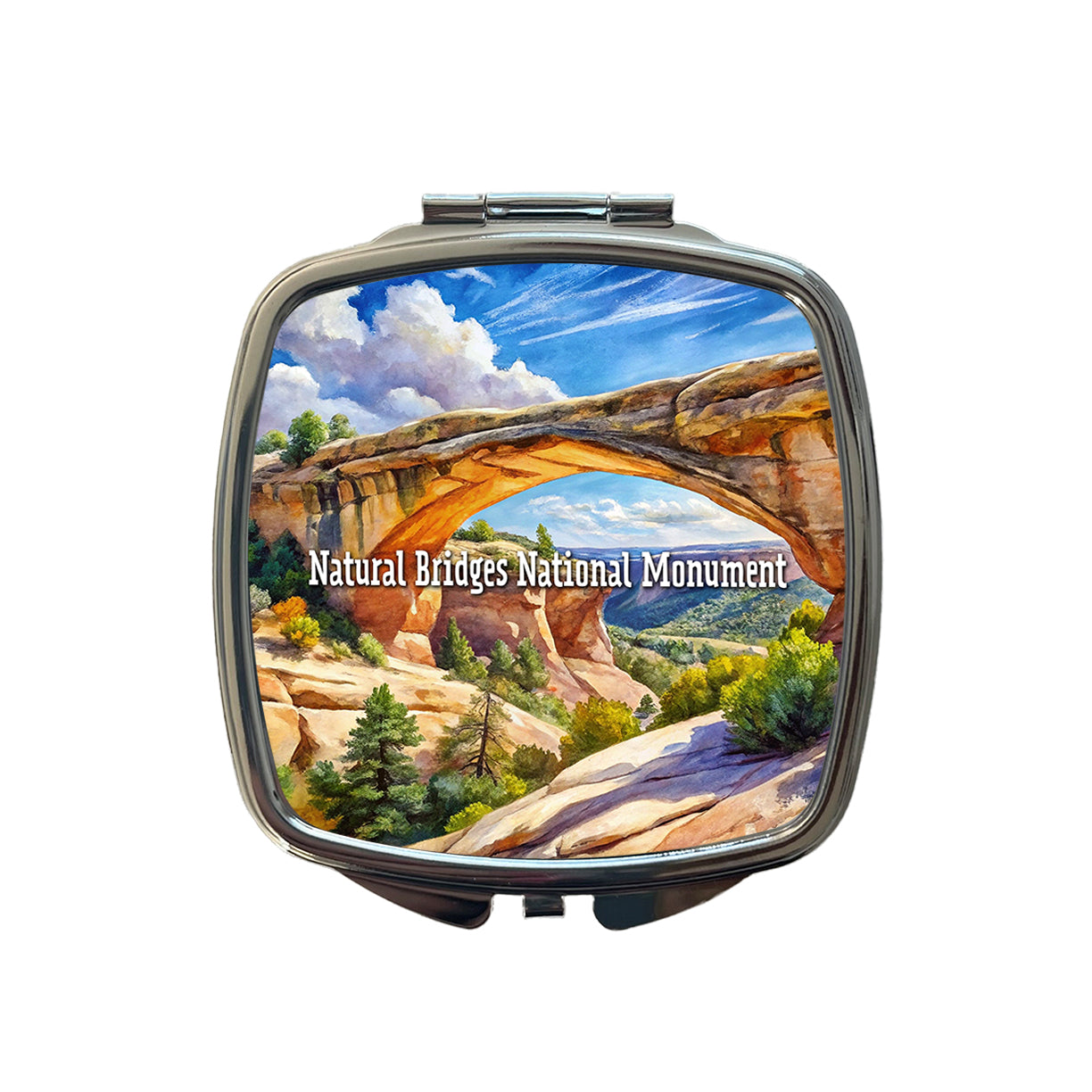 Natural Bridges National Monument Utah Small Travel Purse Handbag Pocket Makeup Compact Mirror