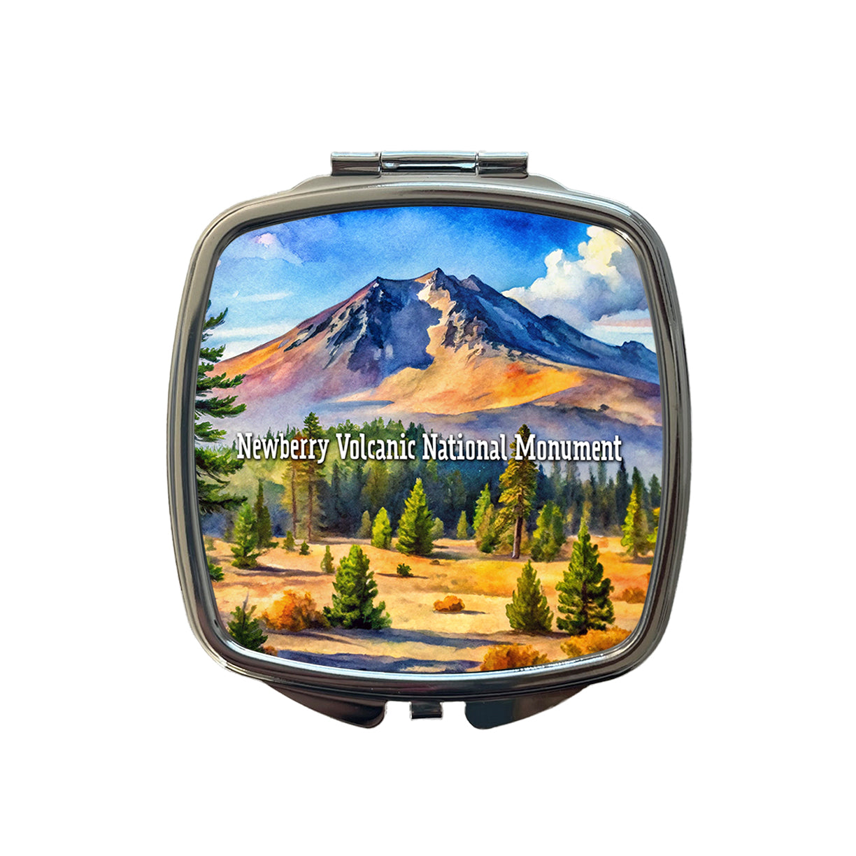 Newberry Volcanic National Monument Oregon Small Travel Purse Handbag Pocket Makeup Compact Mirror