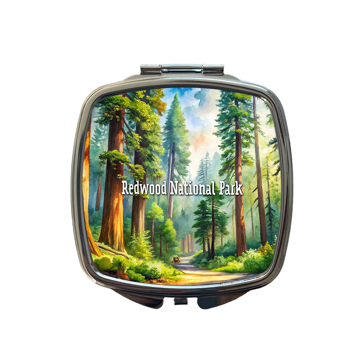 Redwood National Park California Small Travel Purse Handbag Pocket Makeup Compact Mirror