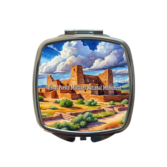 Salinas Pueblo Missions National Monument New Mexico Small Travel Purse Handbag Pocket Makeup Compact Mirror