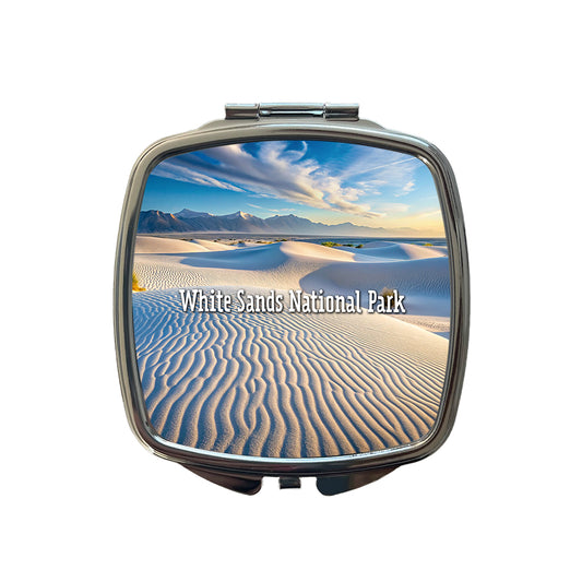 White Sands National Park New Mexico Small Travel Purse Handbag Pocket Makeup Compact Mirror