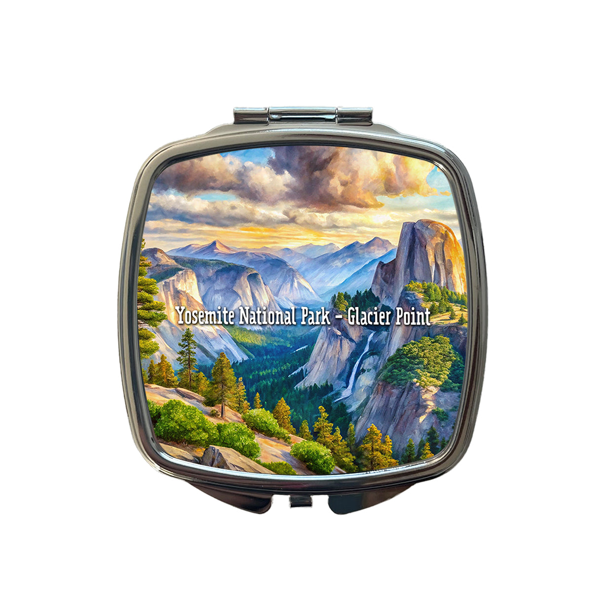 Yosemite National Park Glacier Point Small Travel Purse Handbag Pocket Makeup Compact Mirror