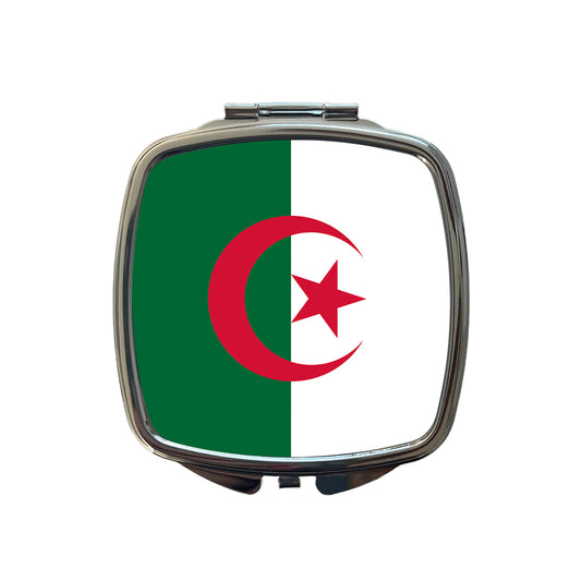 Algeria Country Flag Small Travel Purse Handbag Pocket Makeup Compact Mirror
