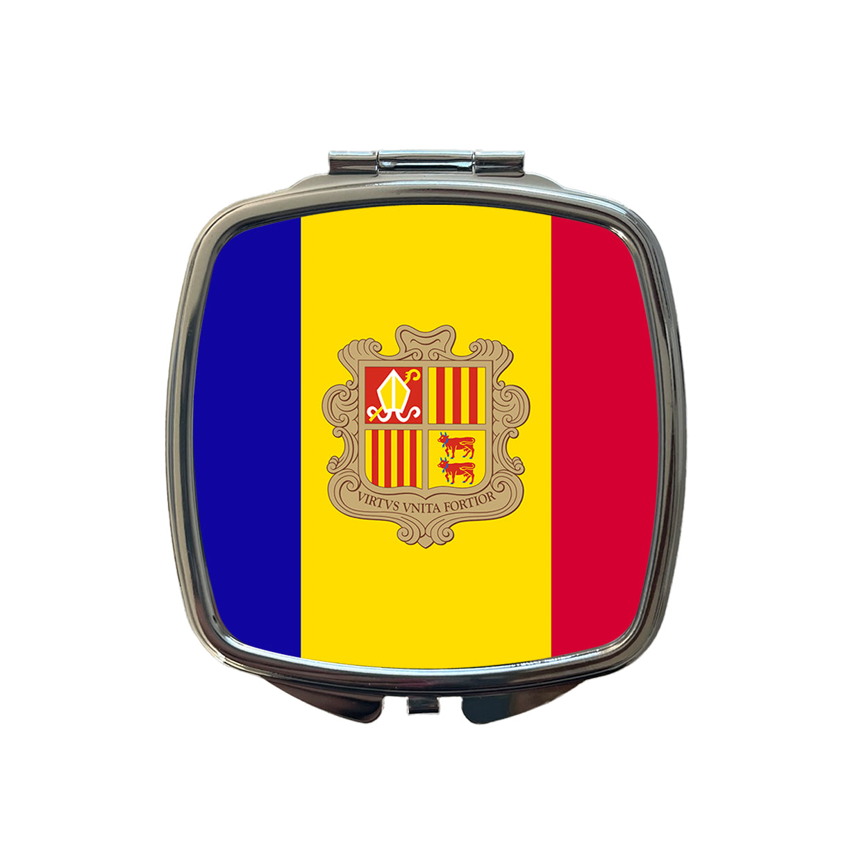 Andorra Country Flag Small Travel Purse Handbag Pocket Makeup Compact Mirror