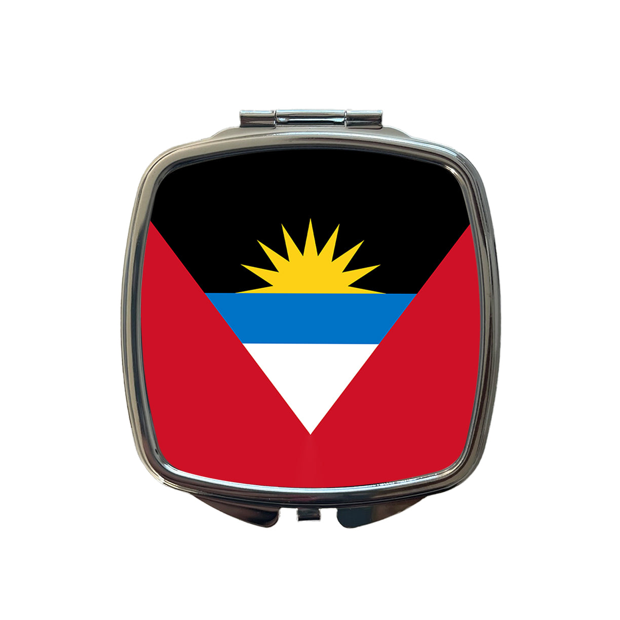 Antigua and Barbuda Country Flag Small Travel Purse Handbag Pocket Makeup Compact Mirror