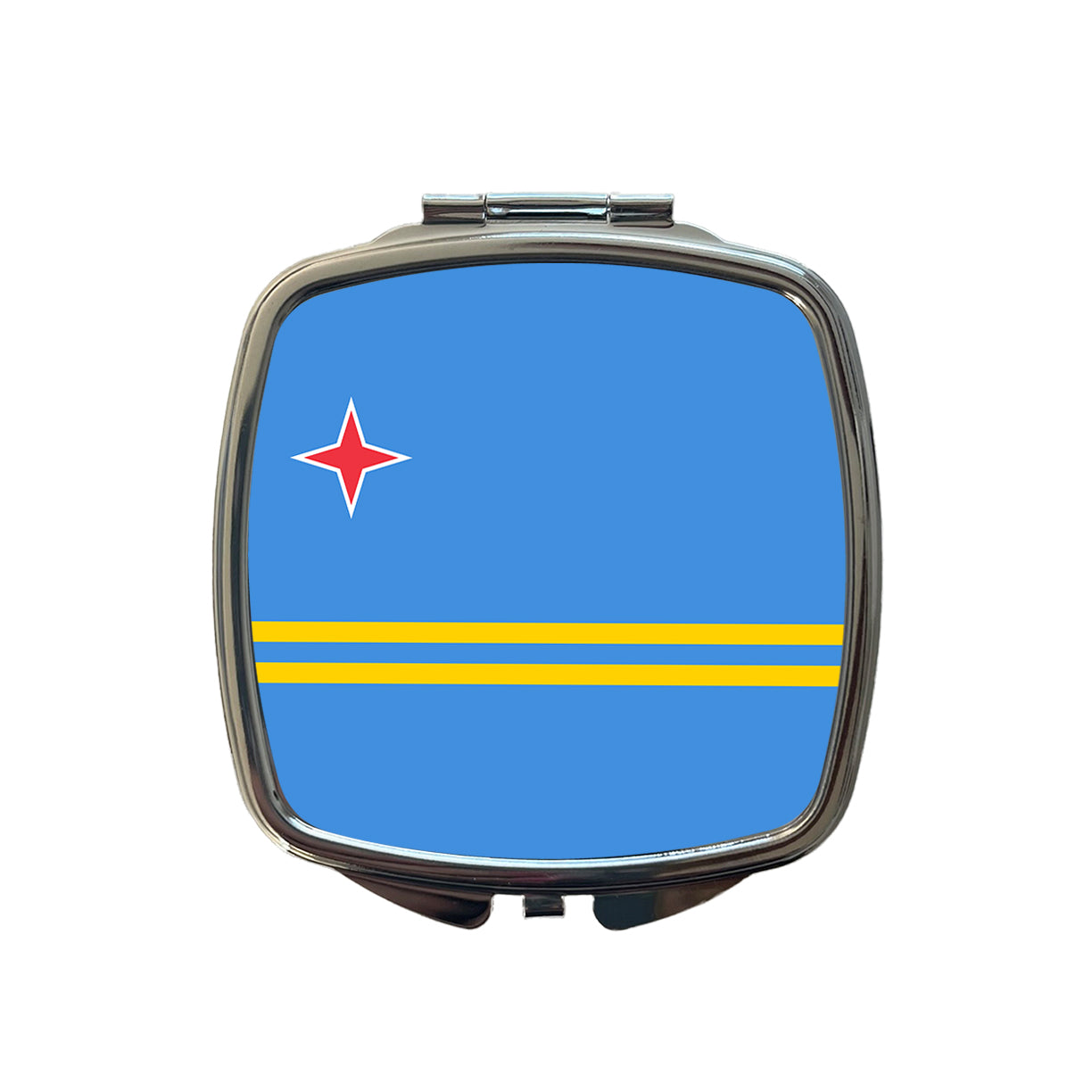 Aruba Country Flag Small Travel Purse Handbag Pocket Makeup Compact Mirror