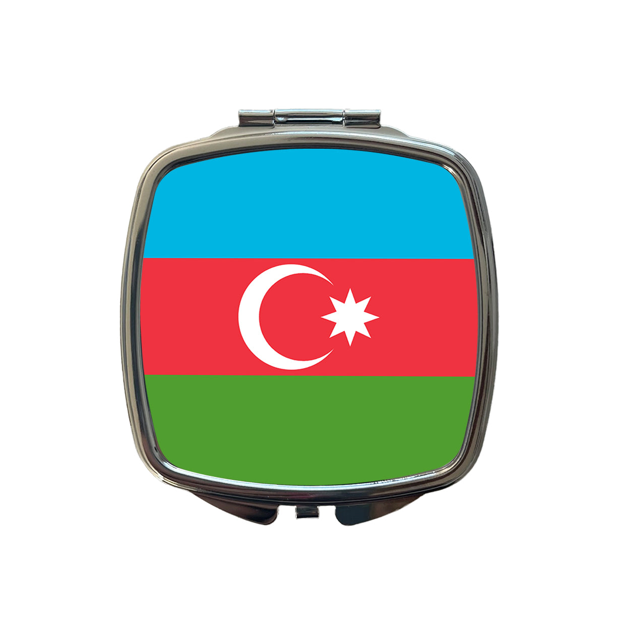 Azerbaijan Country Flag Small Travel Purse Handbag Pocket Makeup Compact Mirror
