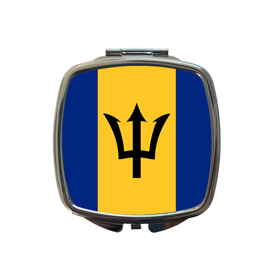 Barbados Country Flag Small Travel Purse Handbag Pocket Makeup Compact Mirror