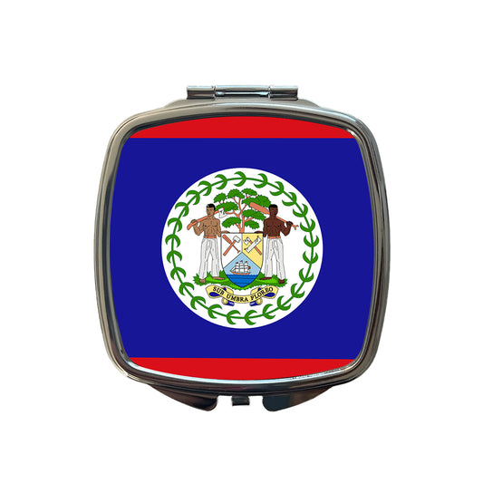 Belize Country Flag Small Travel Purse Handbag Pocket Makeup Compact Mirror