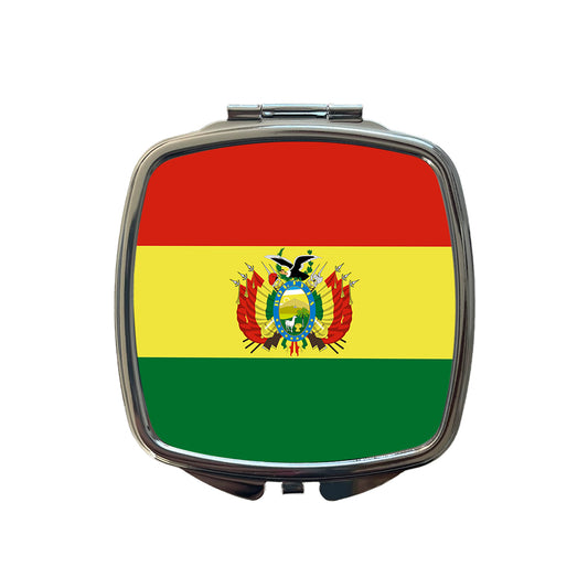 Bolivia Country Flag Small Travel Purse Handbag Pocket Makeup Compact Mirror
