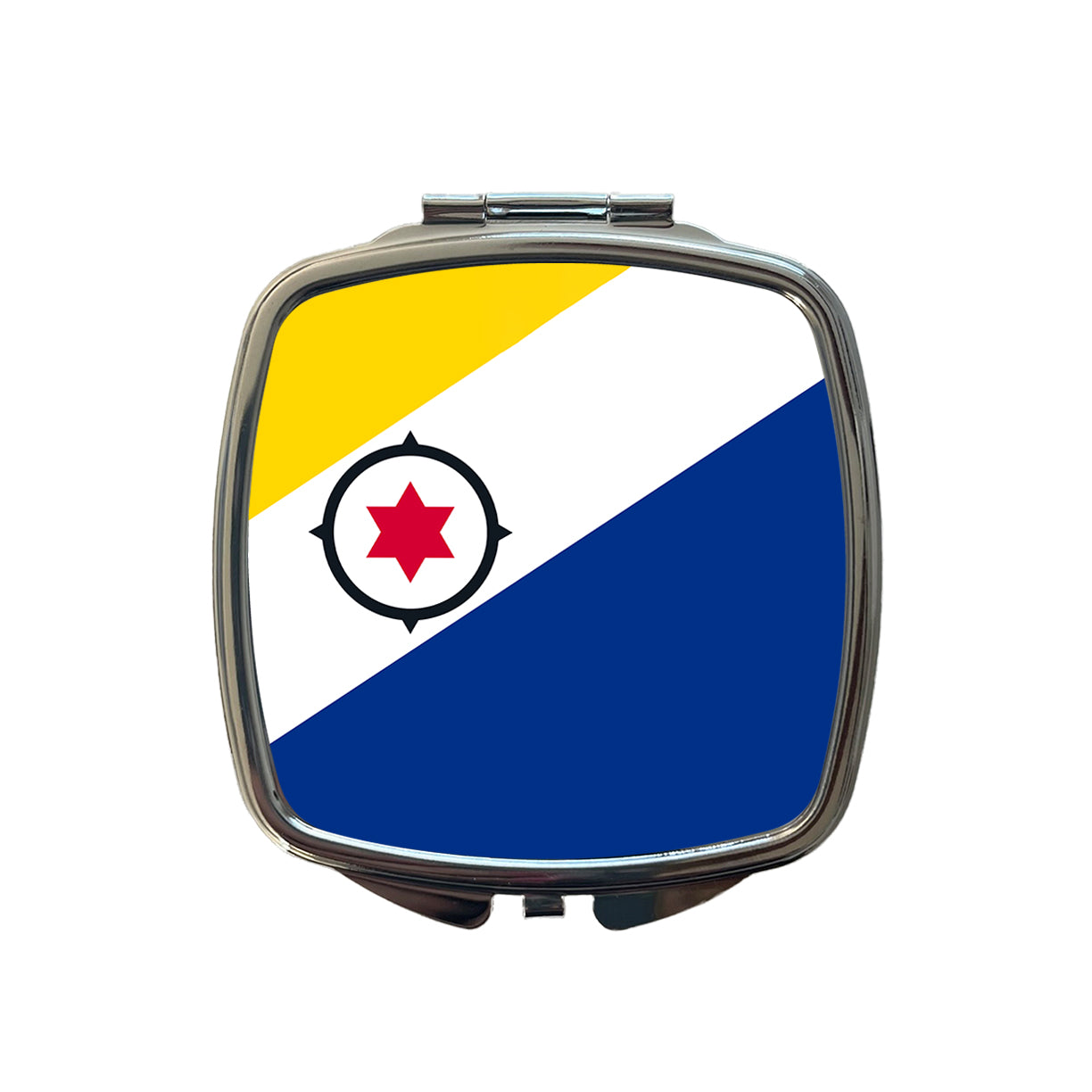 Bonaire, Sint Eustatius and Saba Country Flag Small Travel Purse Handbag Pocket Makeup Compact Mirror