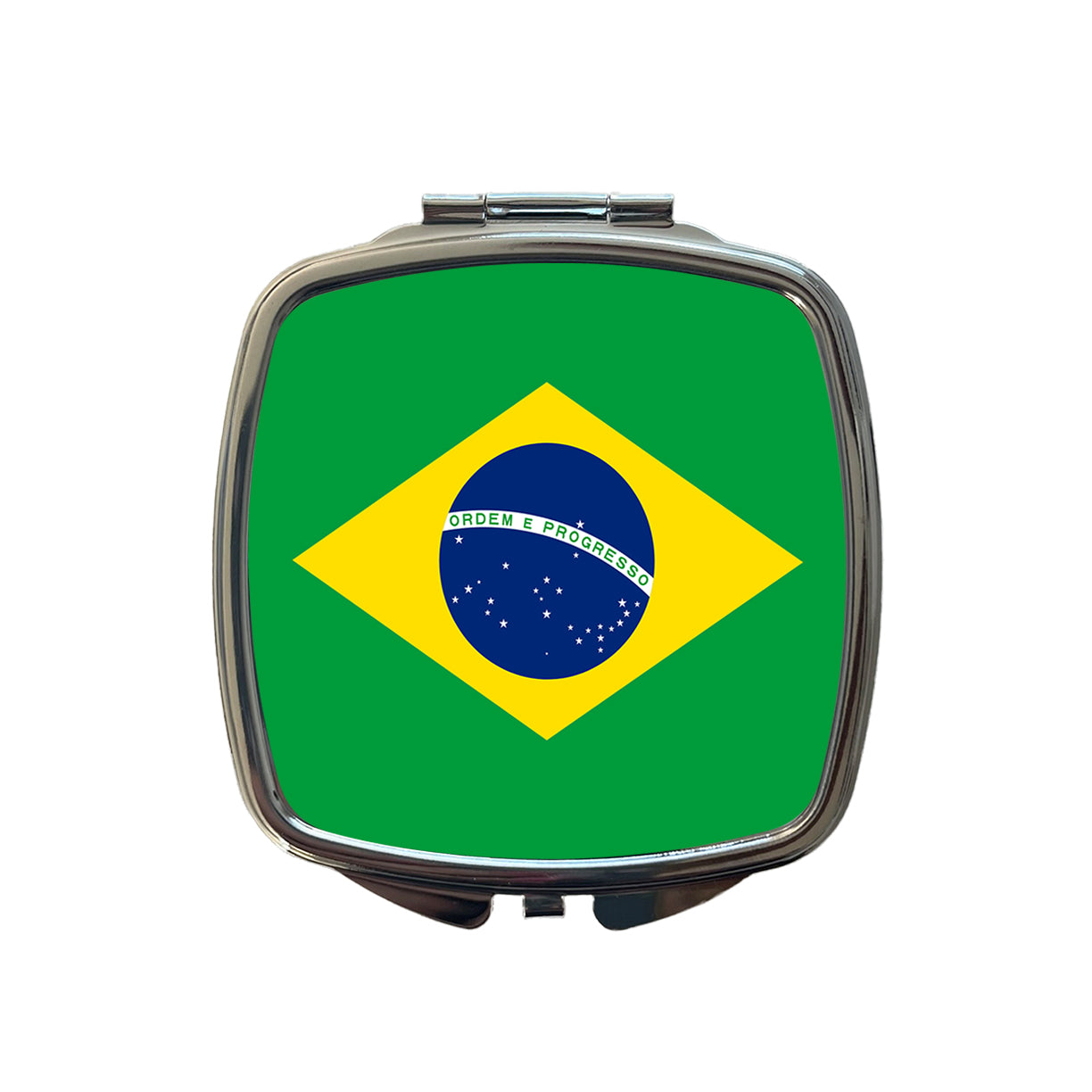 Brazil Country Flag Small Travel Purse Handbag Pocket Makeup Compact Mirror