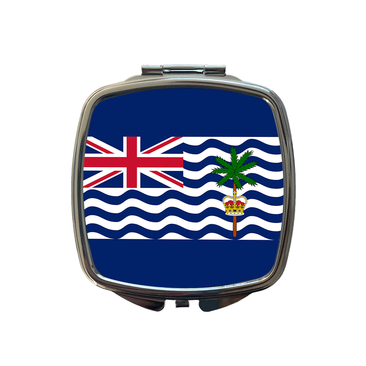 British Indian Ocean Territory Country Flag Small Travel Purse Handbag Pocket Makeup Compact Mirror