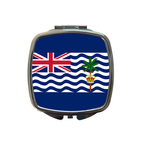 British Indian Ocean Territory Country Flag Small Travel Purse Handbag Pocket Makeup Compact Mirror