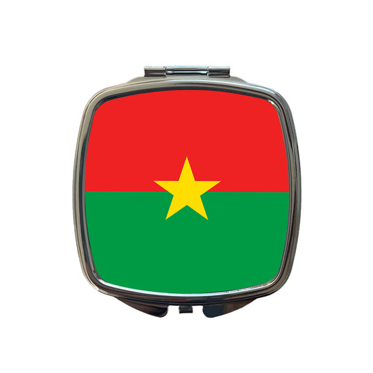 Burkina Faso Country Flag Small Travel Purse Handbag Pocket Makeup Compact Mirror