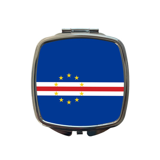 Cabo Verde Country Flag Small Travel Purse Handbag Pocket Makeup Compact Mirror