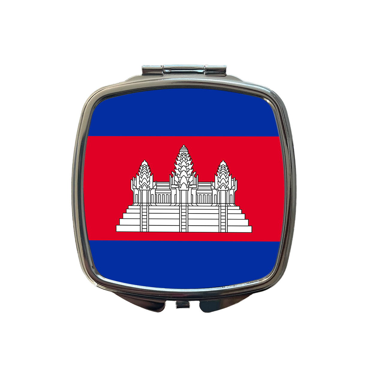 Cambodia Country Flag Small Travel Purse Handbag Pocket Makeup Compact Mirror