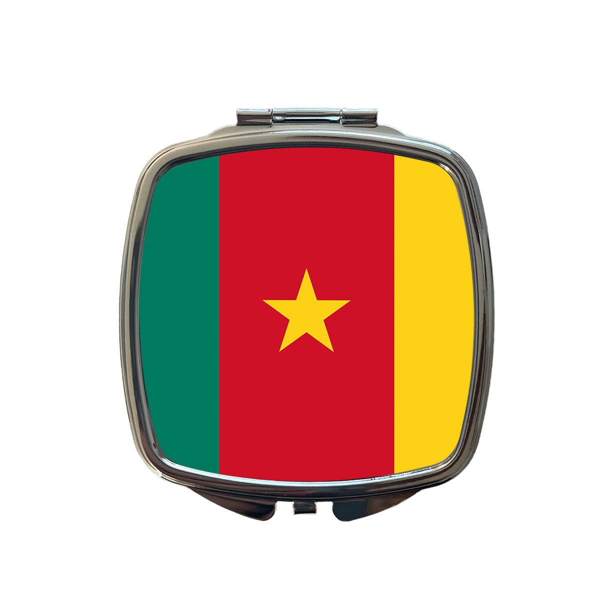 Cameroon Country Flag Small Travel Purse Handbag Pocket Makeup Compact Mirror