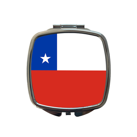 Chile Country Flag Small Travel Purse Handbag Pocket Makeup Compact Mirror