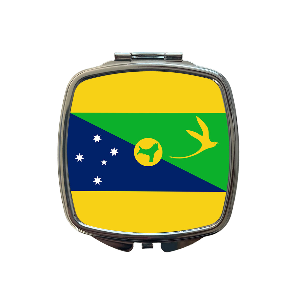 Christmas Island Country Flag Small Travel Purse Handbag Pocket Makeup Compact Mirror