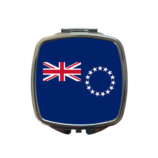 Cook Islands Country Flag Small Travel Purse Handbag Pocket Makeup Compact Mirror