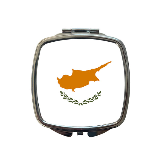 Cyprus Country Flag Small Travel Purse Handbag Pocket Makeup Compact Mirror