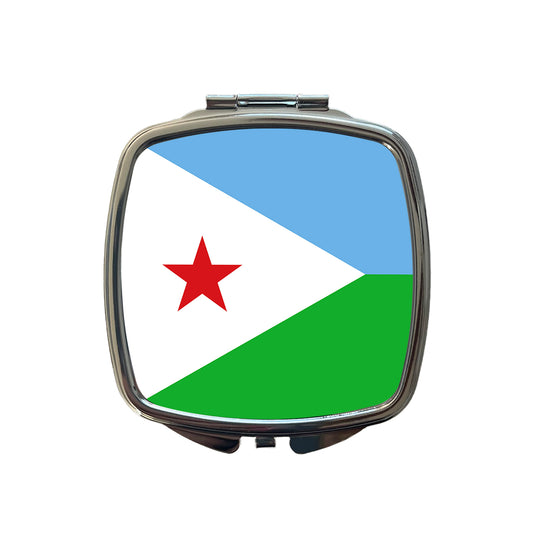 Djibouti Country Flag Small Travel Purse Handbag Pocket Makeup Compact Mirror