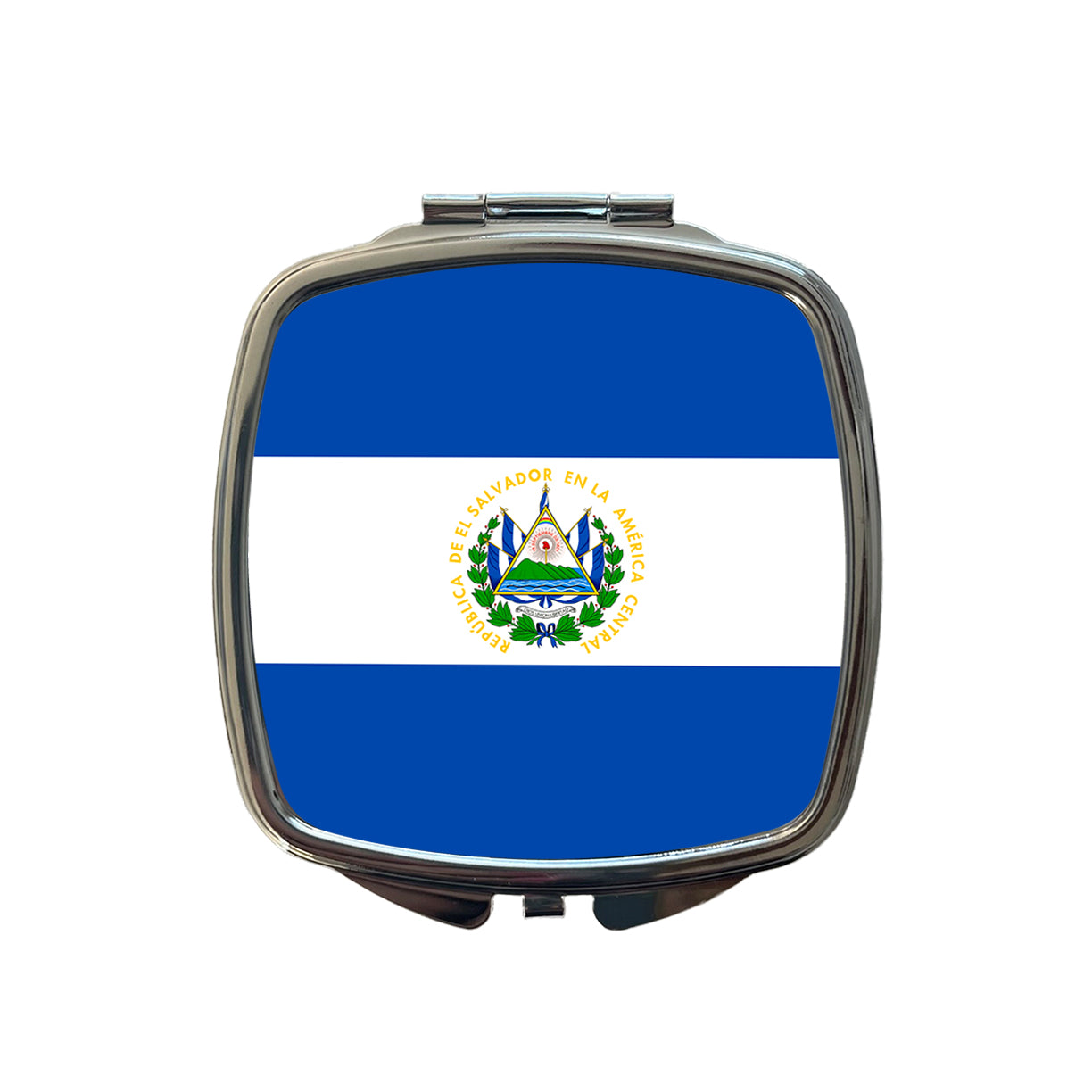El Salvador Country Flag Small Travel Purse Handbag Pocket Makeup Compact Mirror