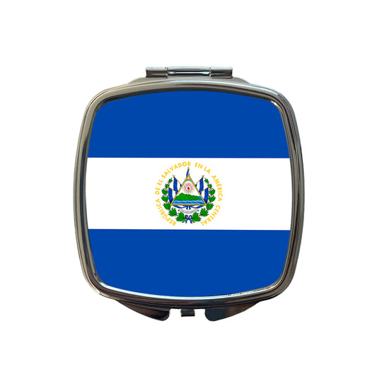 El Salvador Country Flag Small Travel Purse Handbag Pocket Makeup Compact Mirror