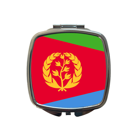 Eritrea Country Flag Small Travel Purse Handbag Pocket Makeup Compact Mirror