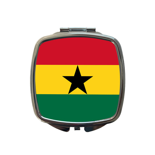 Ghana Country Flag Small Travel Purse Handbag Pocket Makeup Compact Mirror