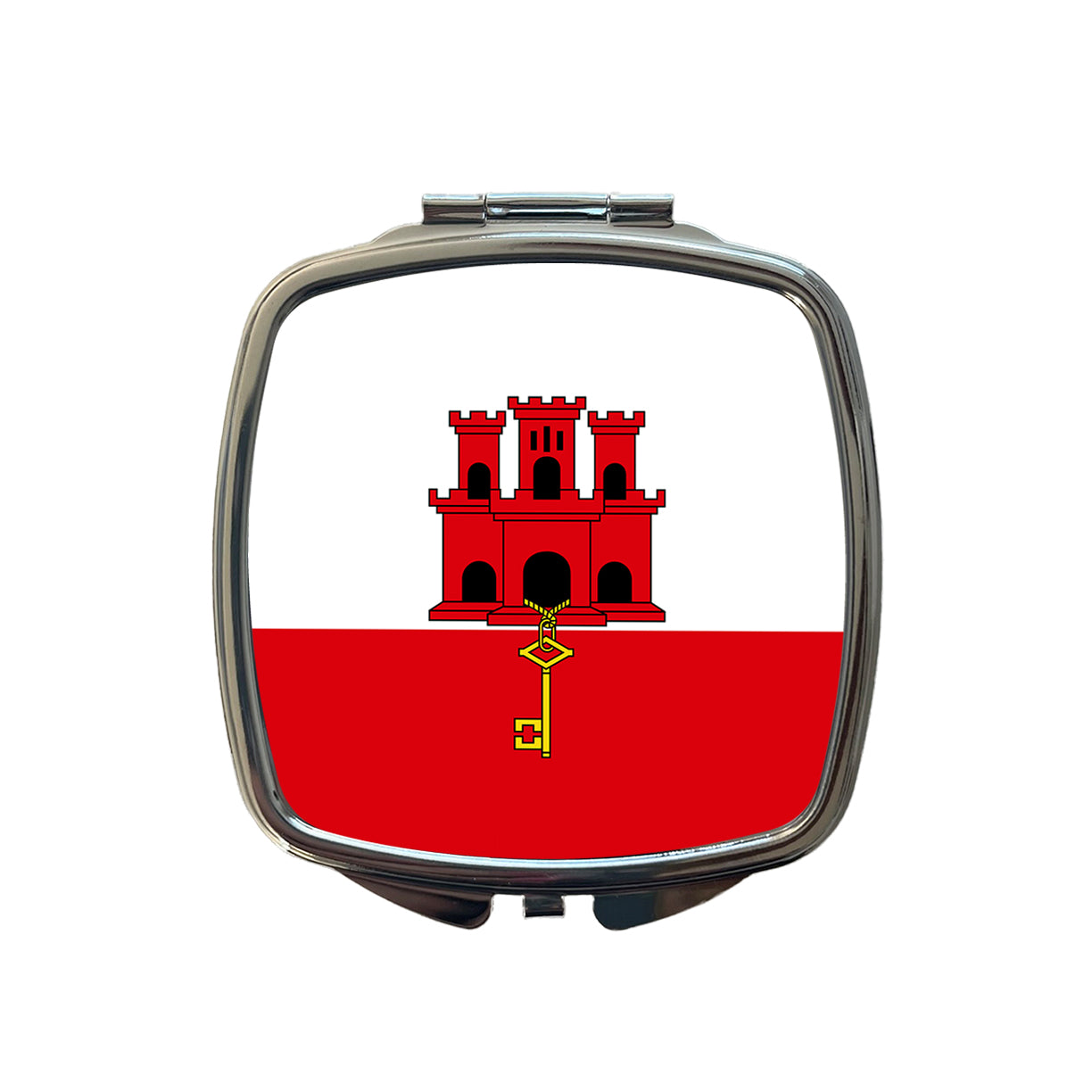 Gibraltar Country Flag Small Travel Purse Handbag Pocket Makeup Compact Mirror