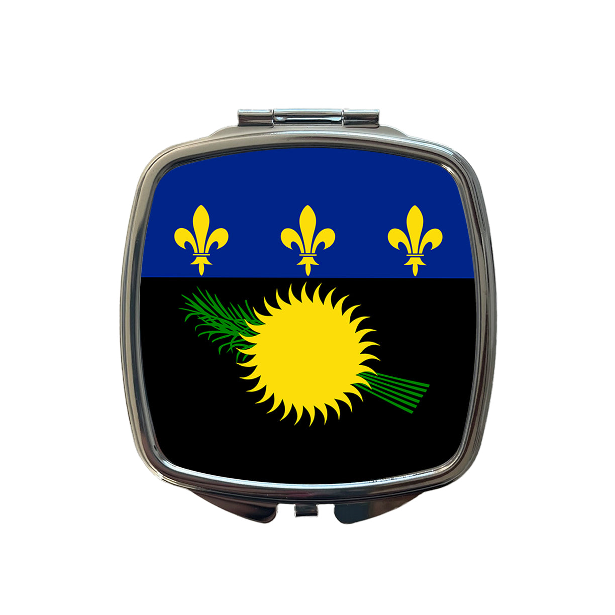 Guadeloupe Country Flag Small Travel Purse Handbag Pocket Makeup Compact Mirror