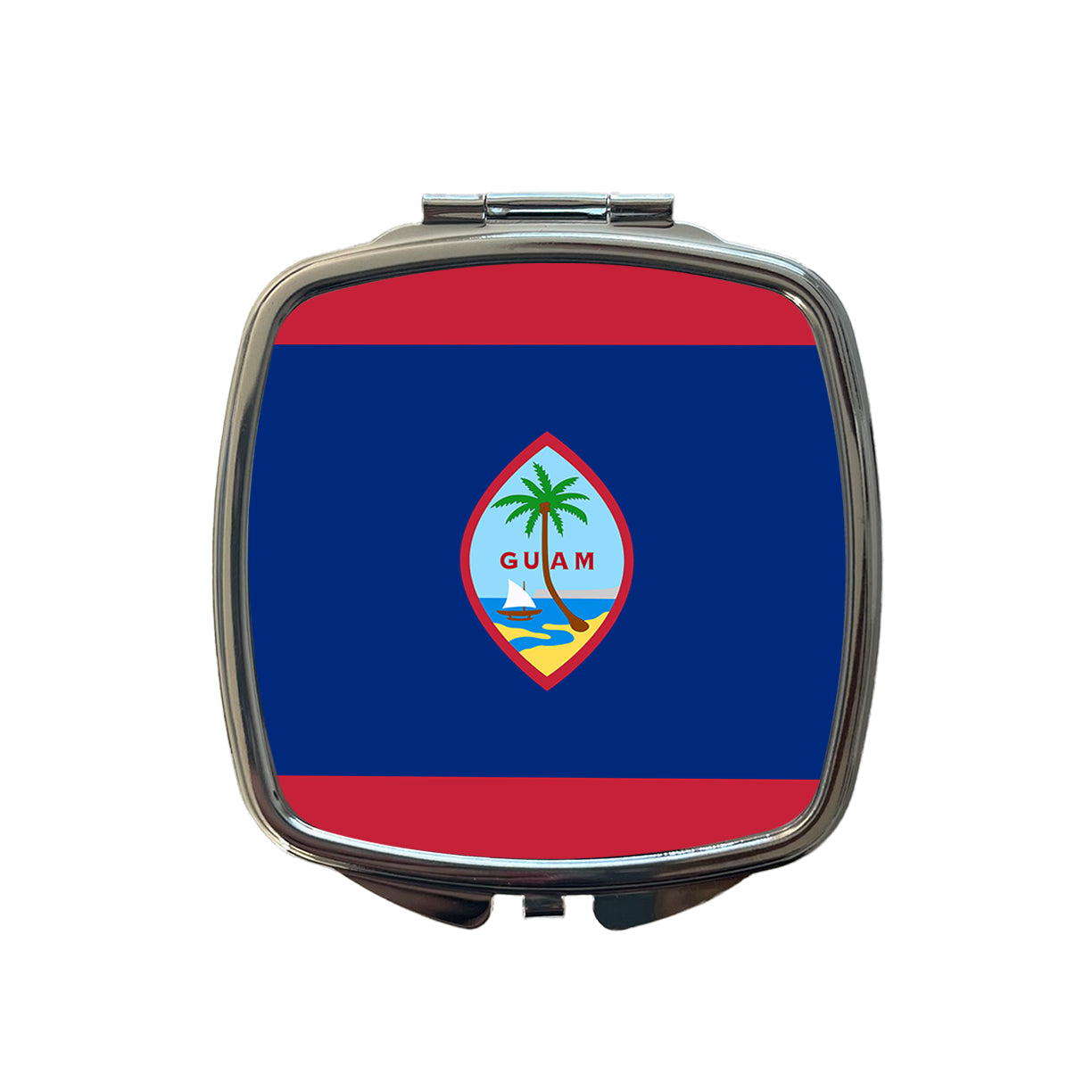 Guam Country Flag Small Travel Purse Handbag Pocket Makeup Compact Mirror